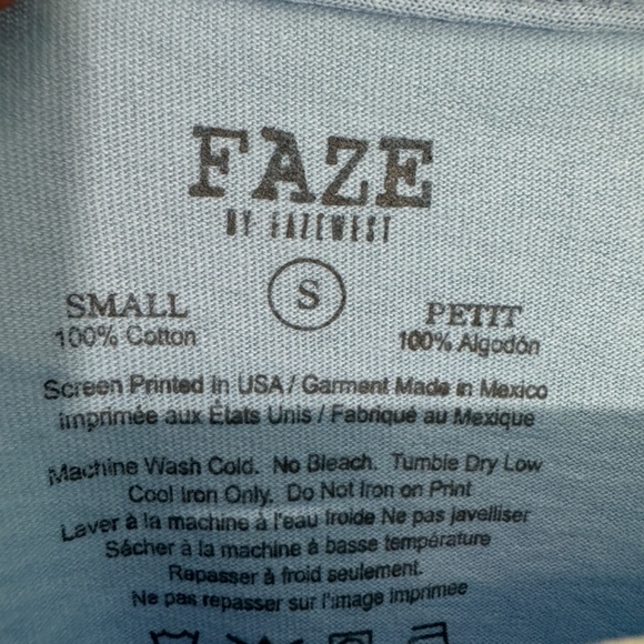 FAZE By Fazewest Kid’s Size Small Light Blue California Bear Graphic Tee Shirt - Picture 3 of 4